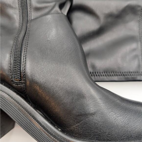 Franco Sarto Kelly Over-The-Knee Boots Round Toe Women's Black Size US9.5 EU40.5 - Picture 9 of 15